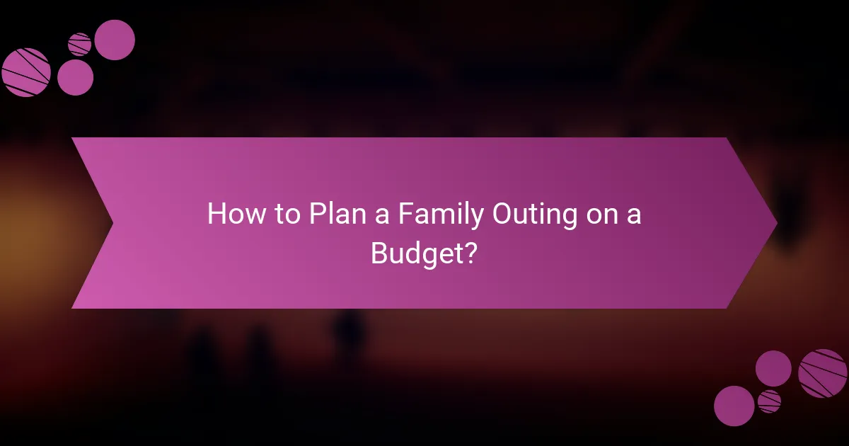 How to Plan a Family Outing on a Budget?
